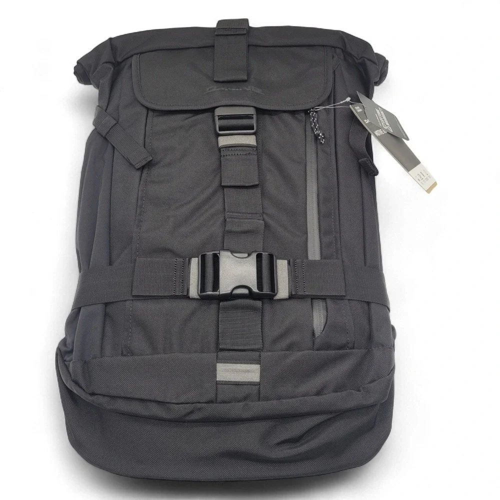 DaKine 25L Roll-Top Backpack – Black Ballistic Nylon – 19x13x6 Laptop Bag